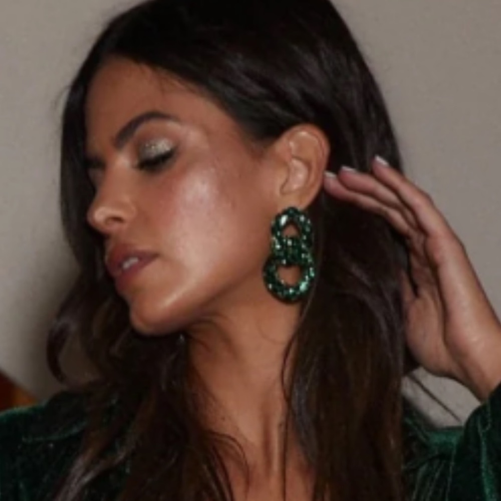 NWT 🌟12th Tribe Toni Emerald Beaded Earrings